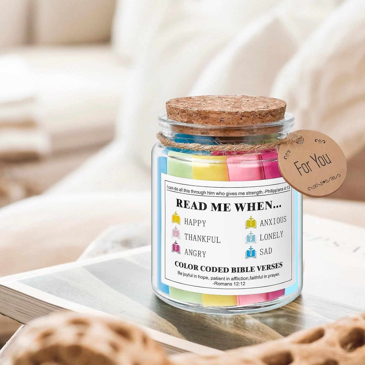 Handmade 90 Day Bible Verses Jar