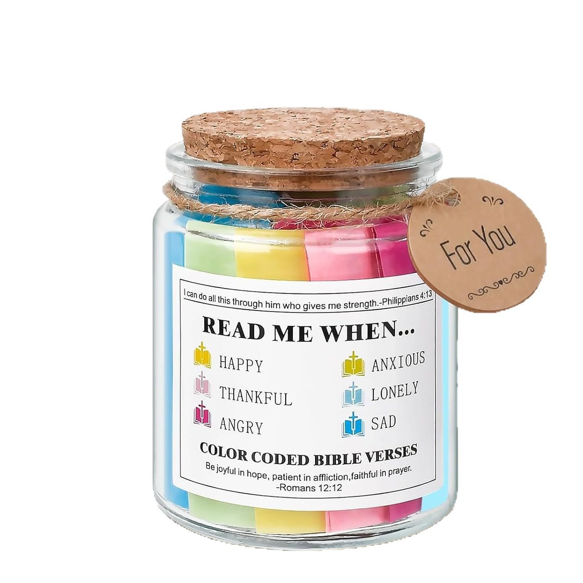 Handmade 90 Day Bible Verses Jar