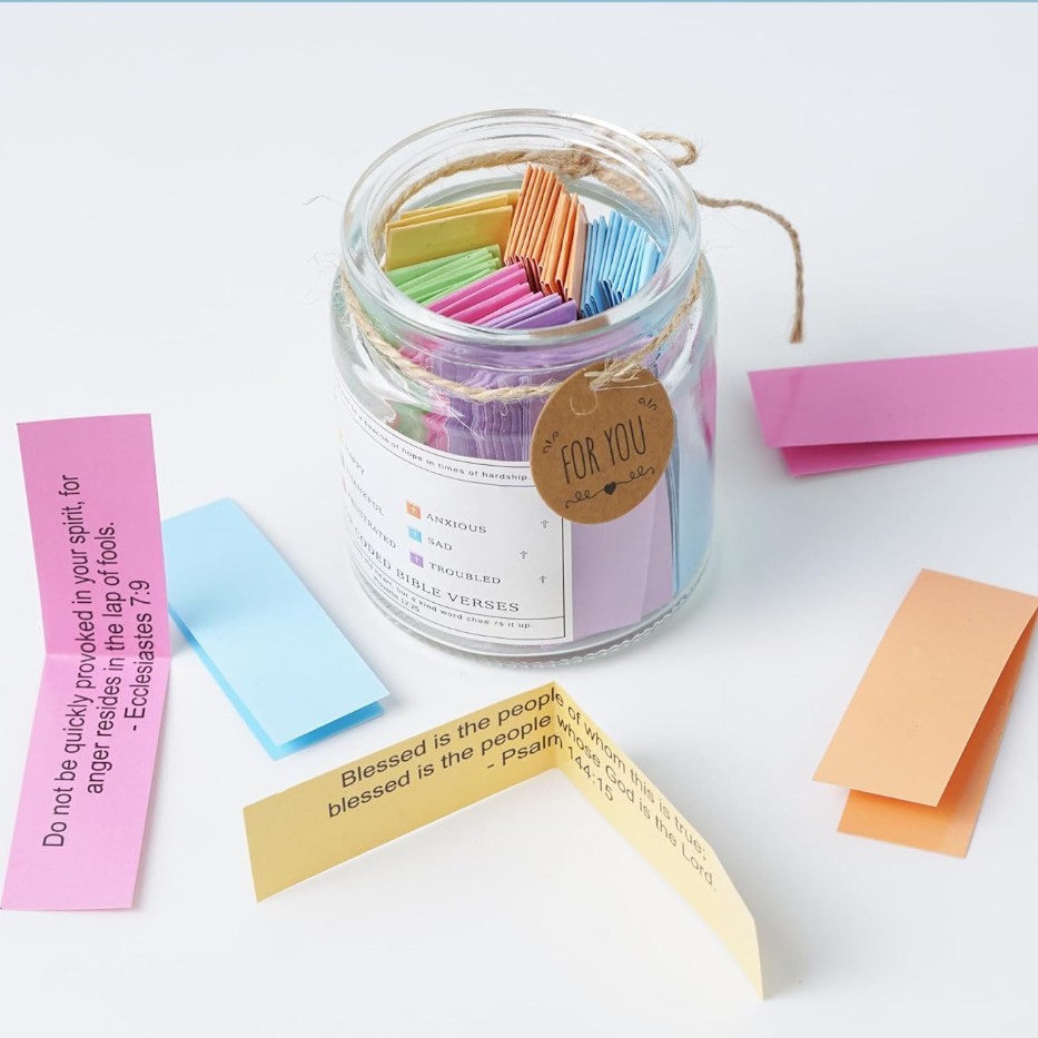 Handmade 90 Day Bible Verses Jar