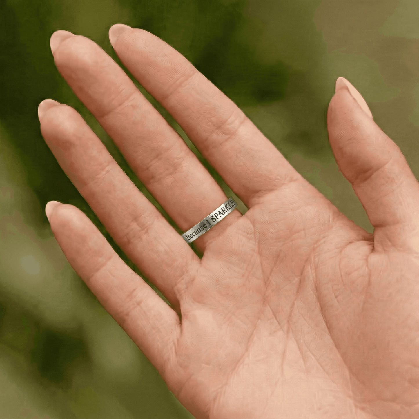 Crucifix Engraved Ring