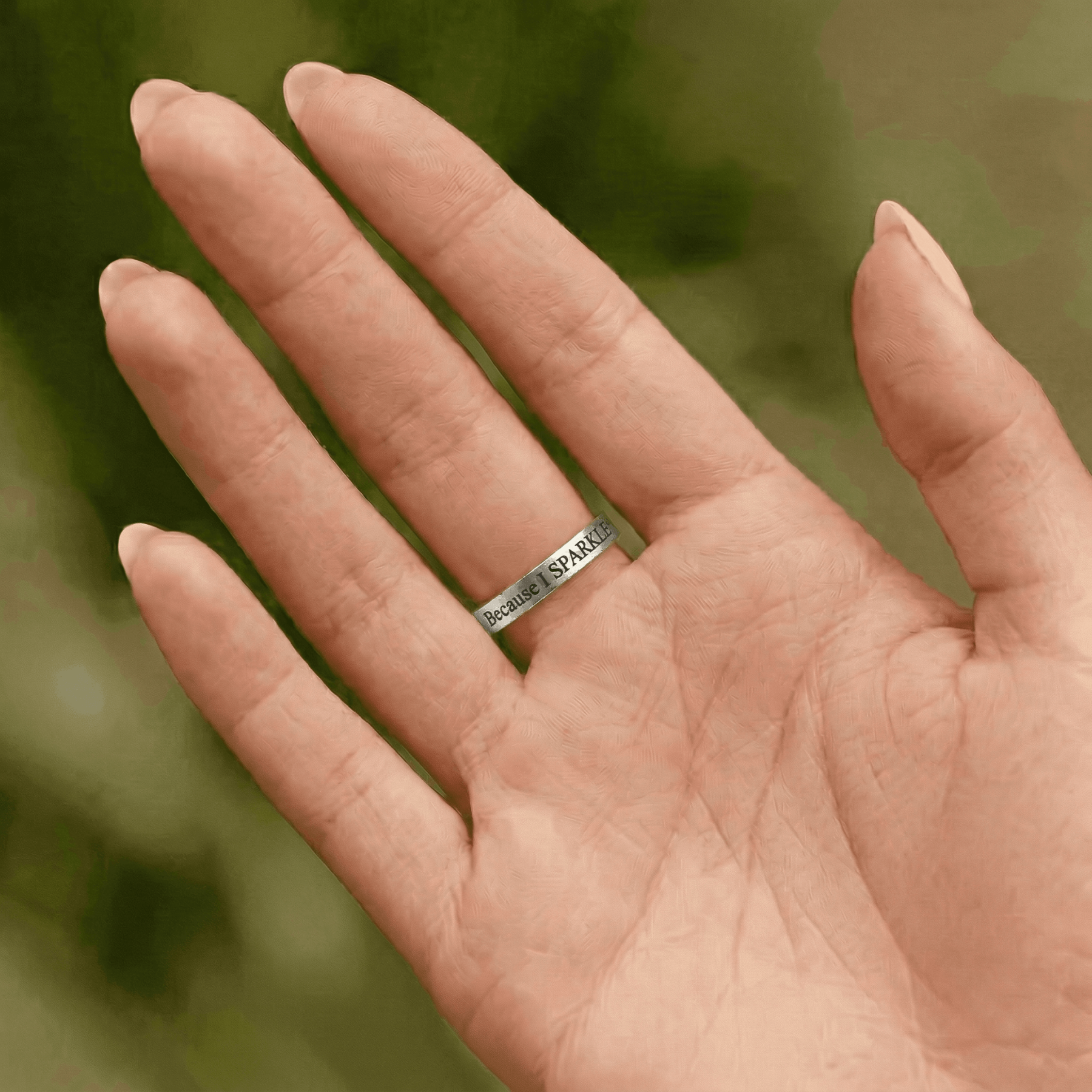 Crucifix Engraved Ring