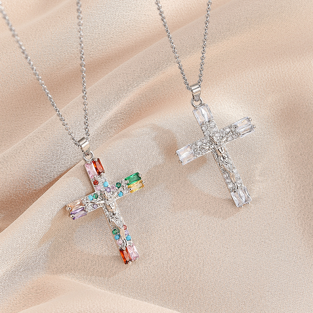 Crucifix Necklace Colored Faith