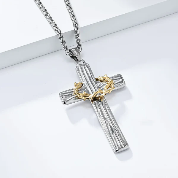 Crown Of Thorns Cross Necklace