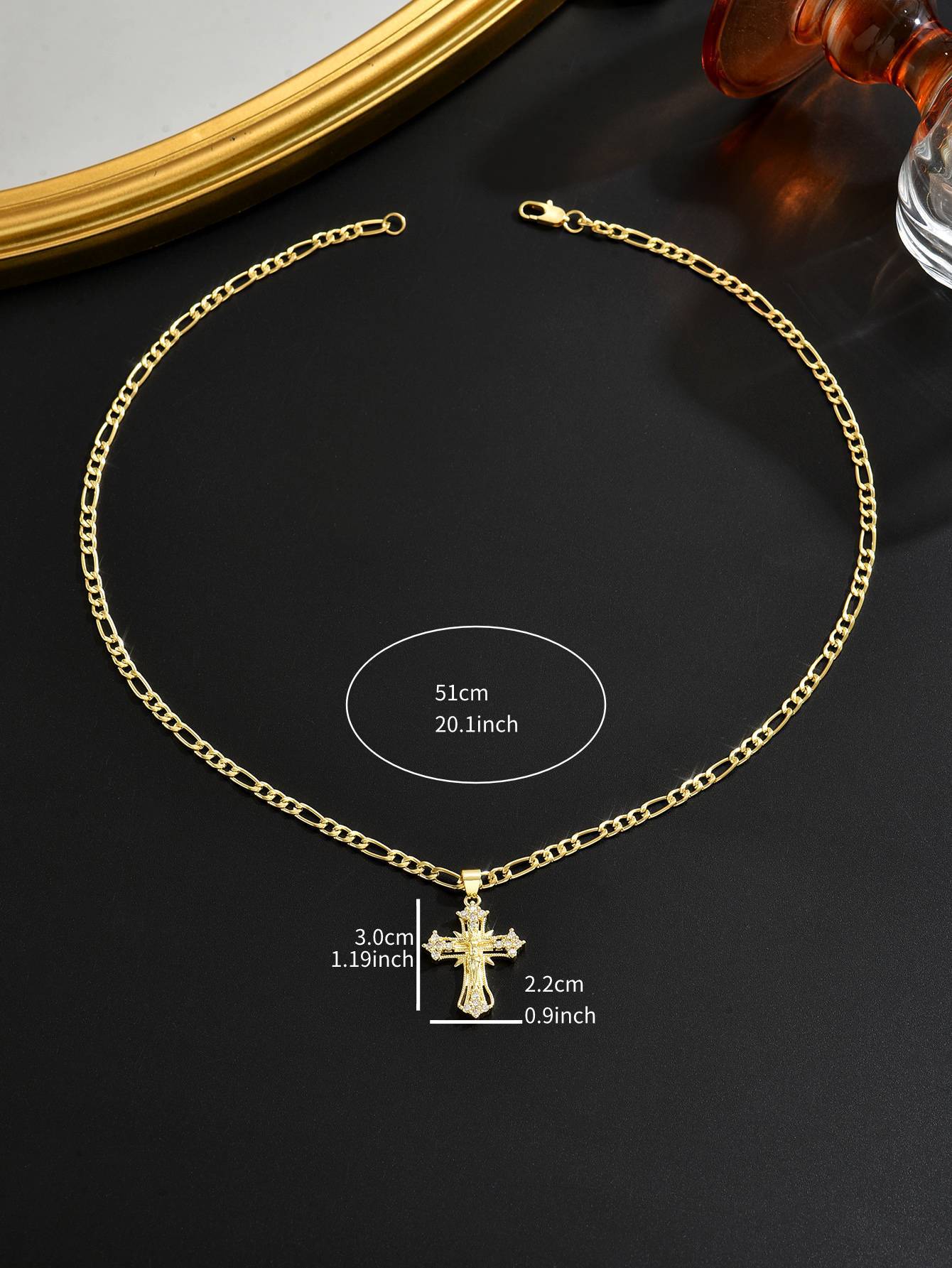 Golden Savior Crucifix Necklace