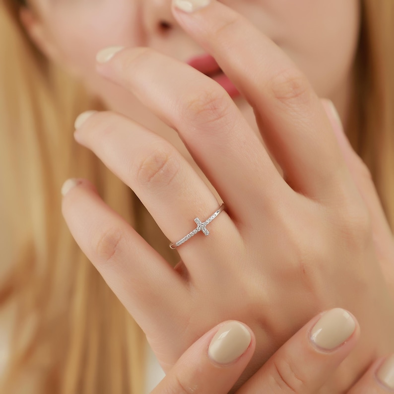 Pray Through It Christianity Cross Ring