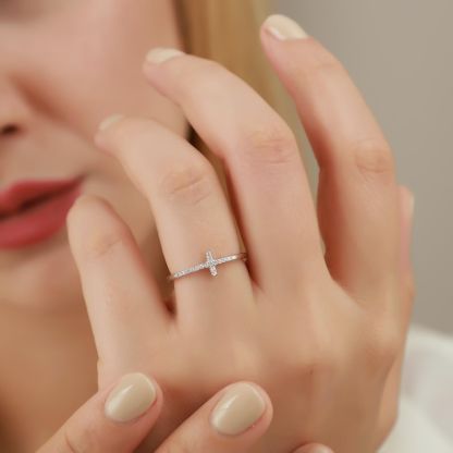 Pray Through It Christianity Cross Ring