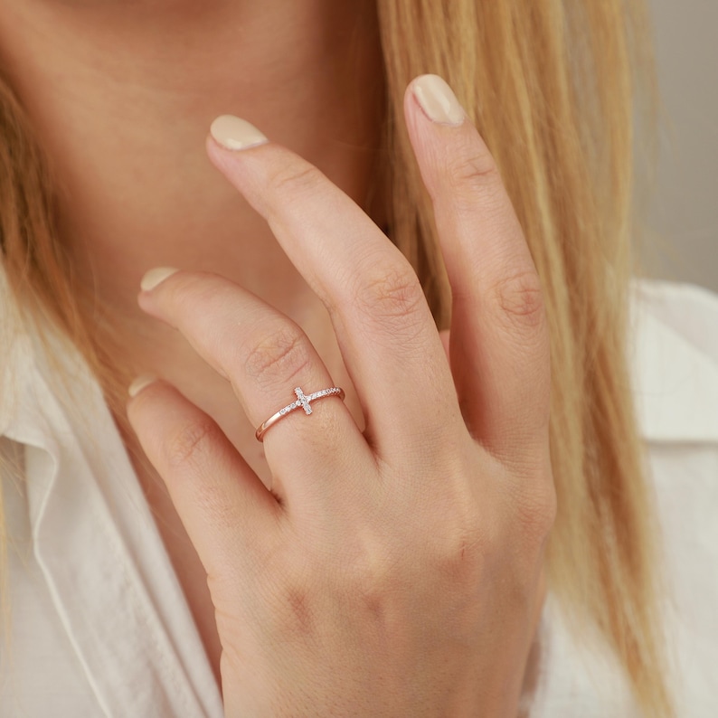 Pray Through It Christianity Cross Ring