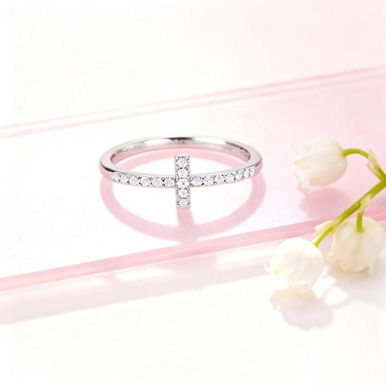 Pray Through It Christianity Cross Ring