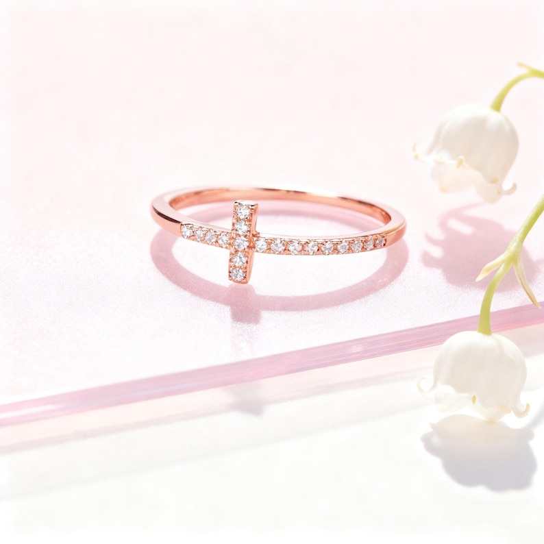 Pray Through It Christianity Cross Ring