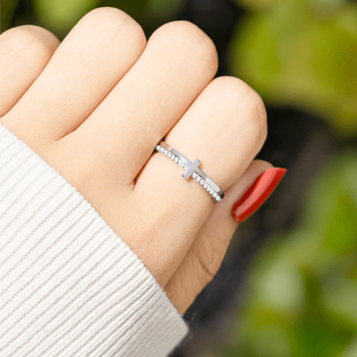 Just Pray Cross Ring