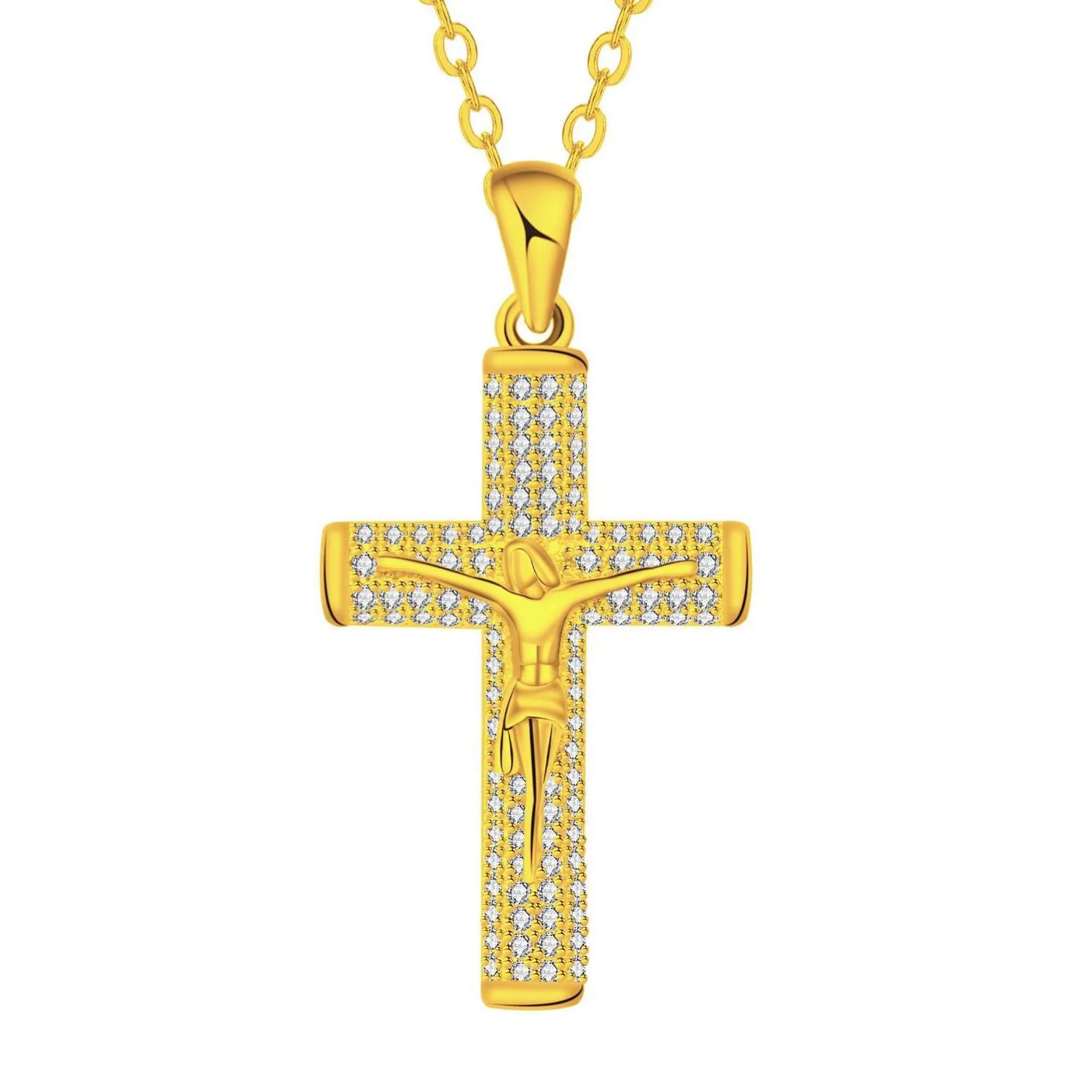 卡漫其跨境新款首飾鑲嵌復古十字架時尚高級感項鍊女個性百搭飾品