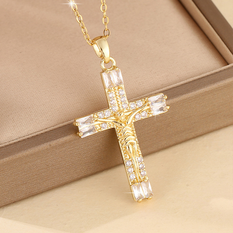 Crucifix Necklace Shine Faith