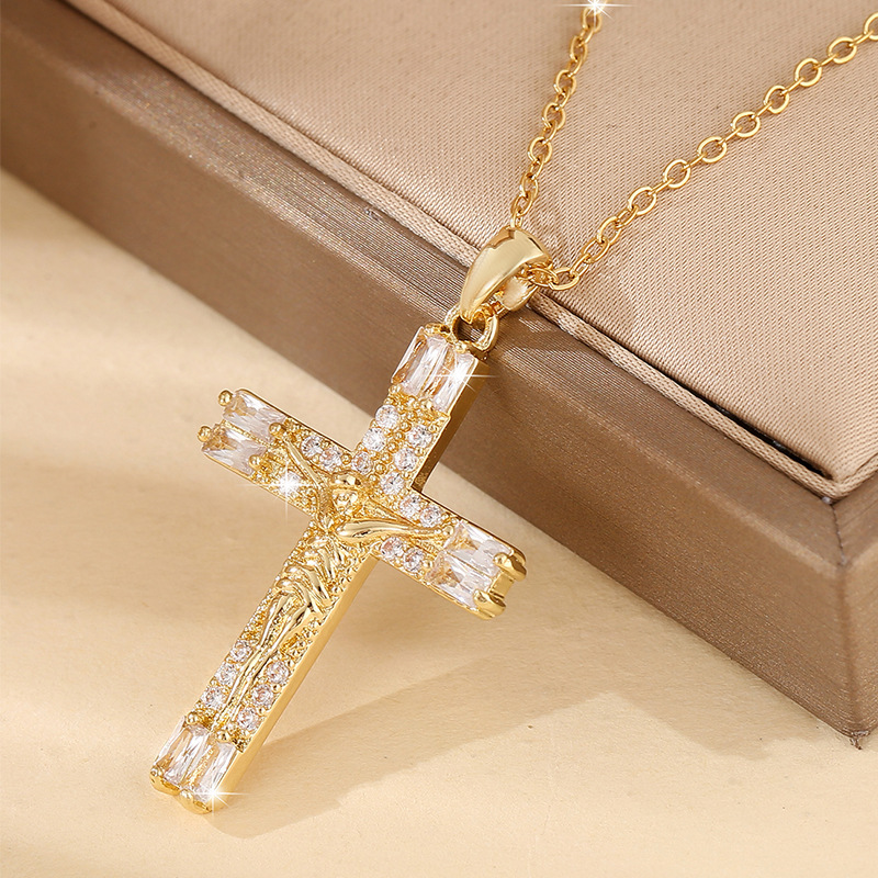 Crucifix Necklace Shine Faith