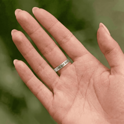 Crucifix Engraved Ring