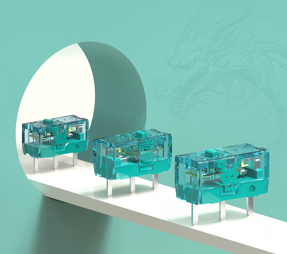 TTC Dragon Mouse Switch Dust-proof Micro Switch with 100M Lifetime (4PCS)