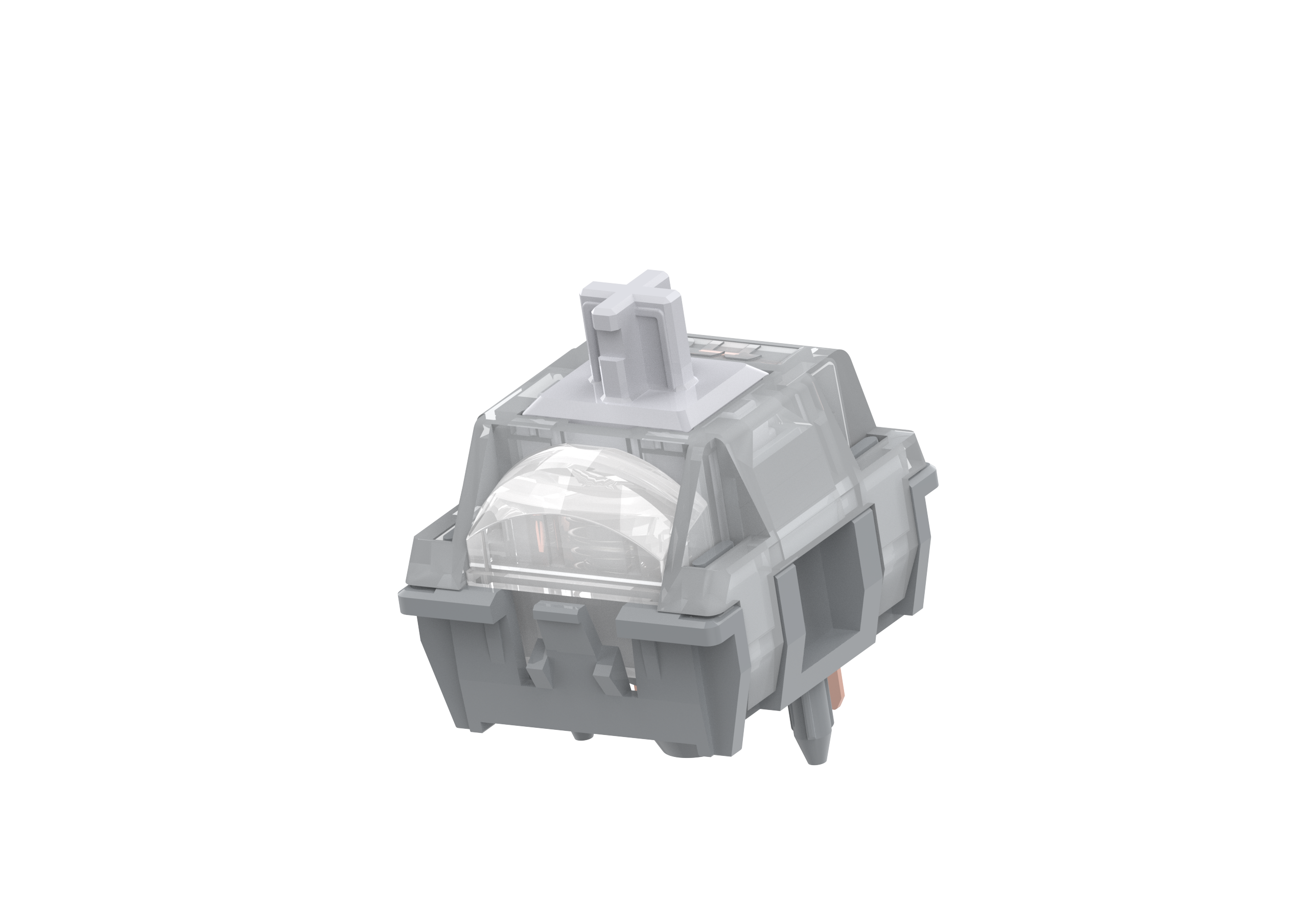 TTC Blaze Silver Switch, Dual Spring Linear 5pin Fast Factory Pre-lube Mechanical Keyboard Switch-HiFi Style