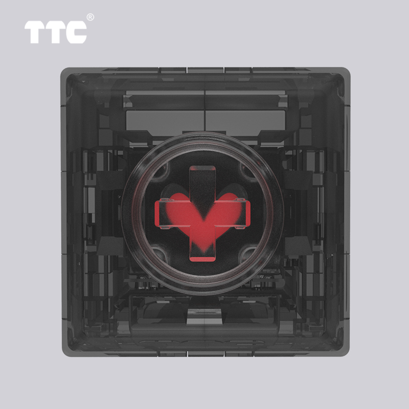 TTC Titan Heart Switch with Love Symbol, 42gf Linear Factory Pre-lube Mechanical Keyboard Switch