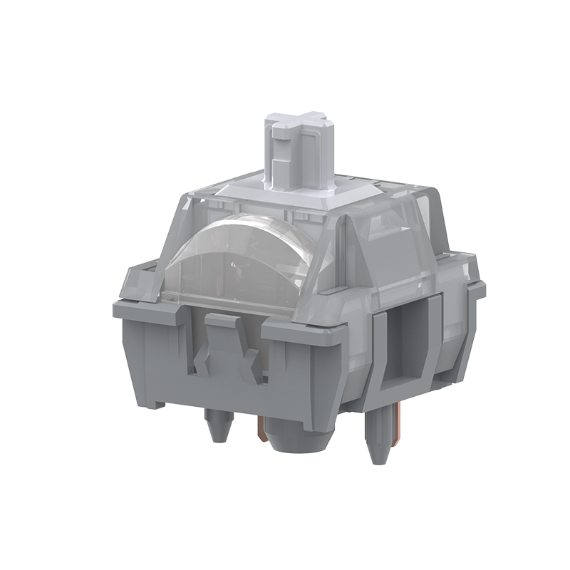 TTC Blaze Silver Switch, Dual Spring Linear 5pin Fast Factory Pre-lube Mechanical Keyboard Switch-HiFi Style