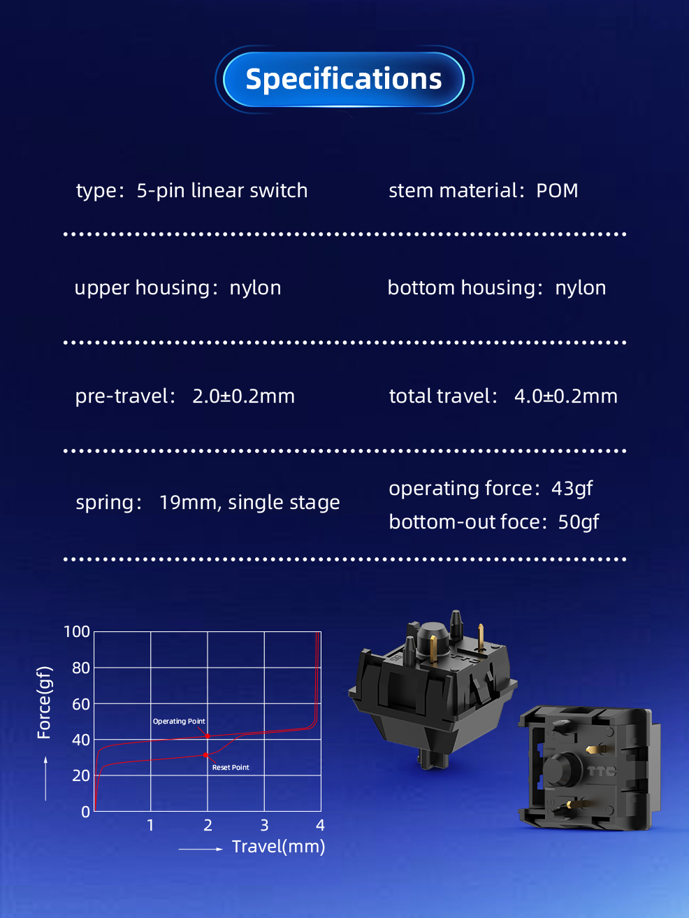 TTC PT Black Switch-No Lubed