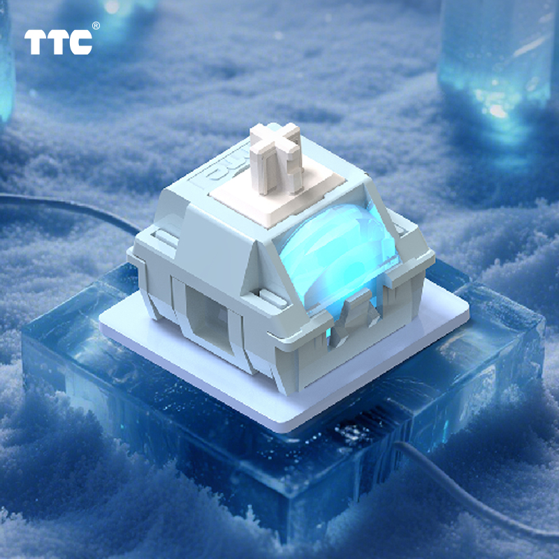 TTC Frost Whisper Switch, Linear Factory Pre-lube Mechanical Keyboard Switch-HiFi Style