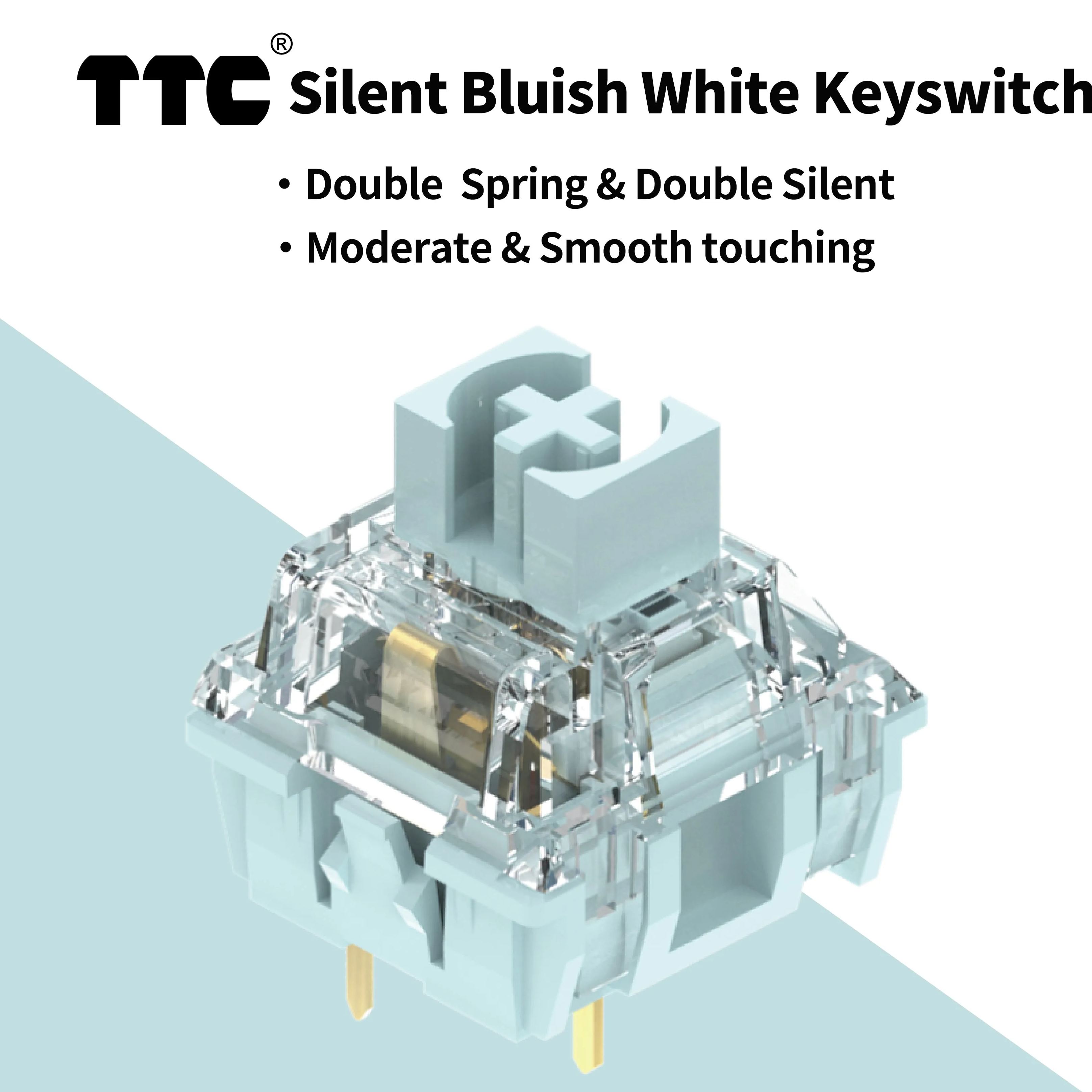 TTC Silent Bluish White Switch-Tactile Style