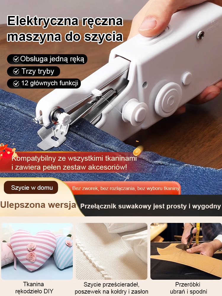Wielofunkcyjna ręczna mini maszyna do szycia 