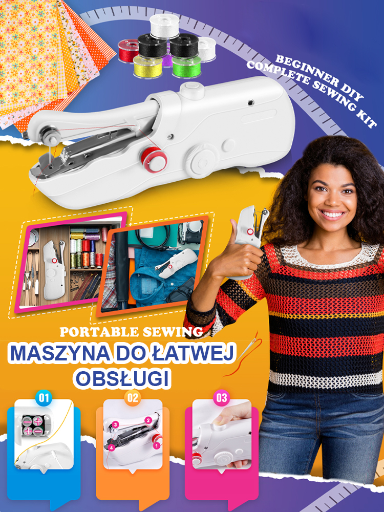 Wielofunkcyjna ręczna mini maszyna do szycia 