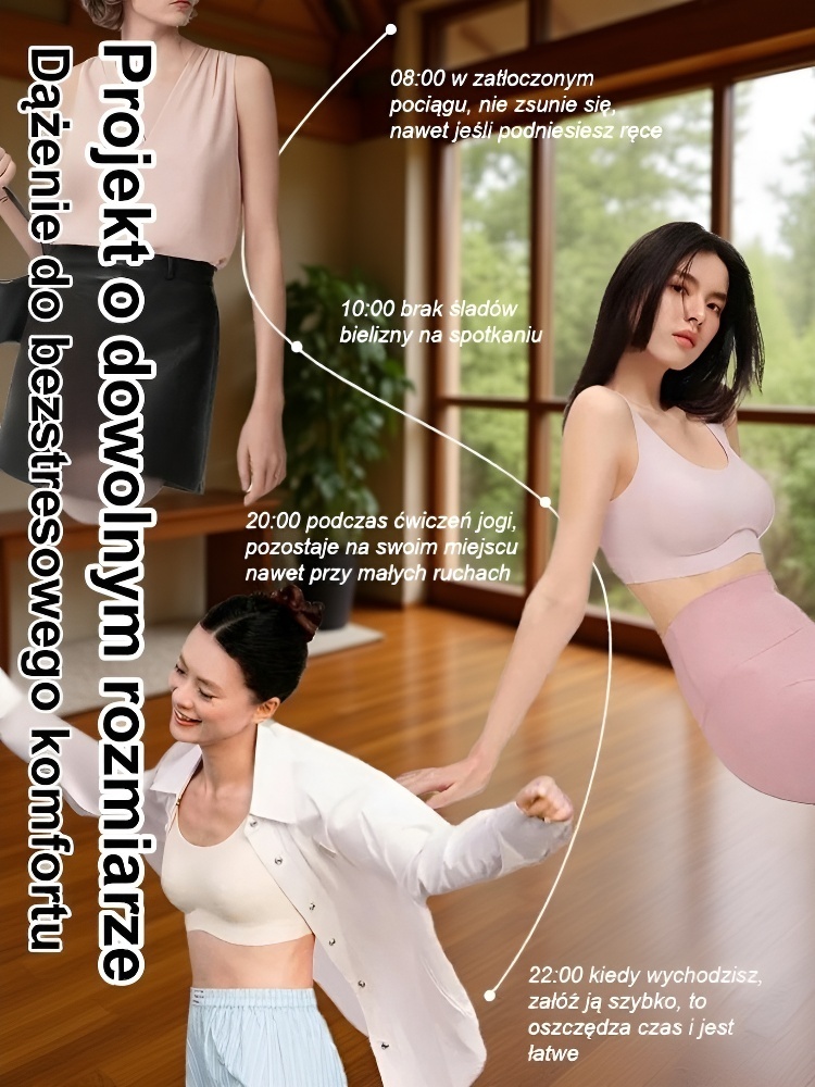 Niewidoczny biustonosz zmniejszający biust.