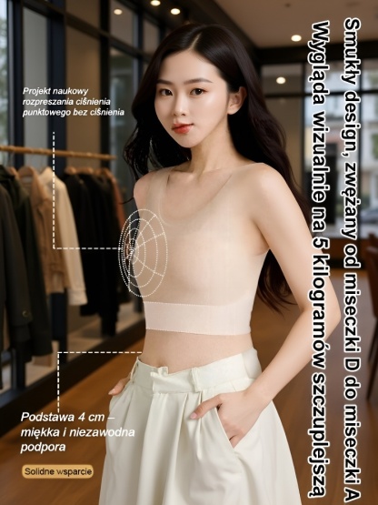 Niewidoczny biustonosz zmniejszający biust.