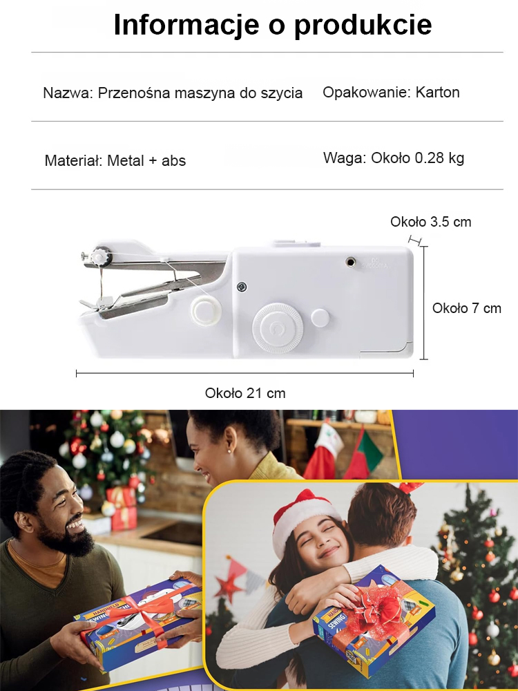 Wielofunkcyjna ręczna mini maszyna do szycia 