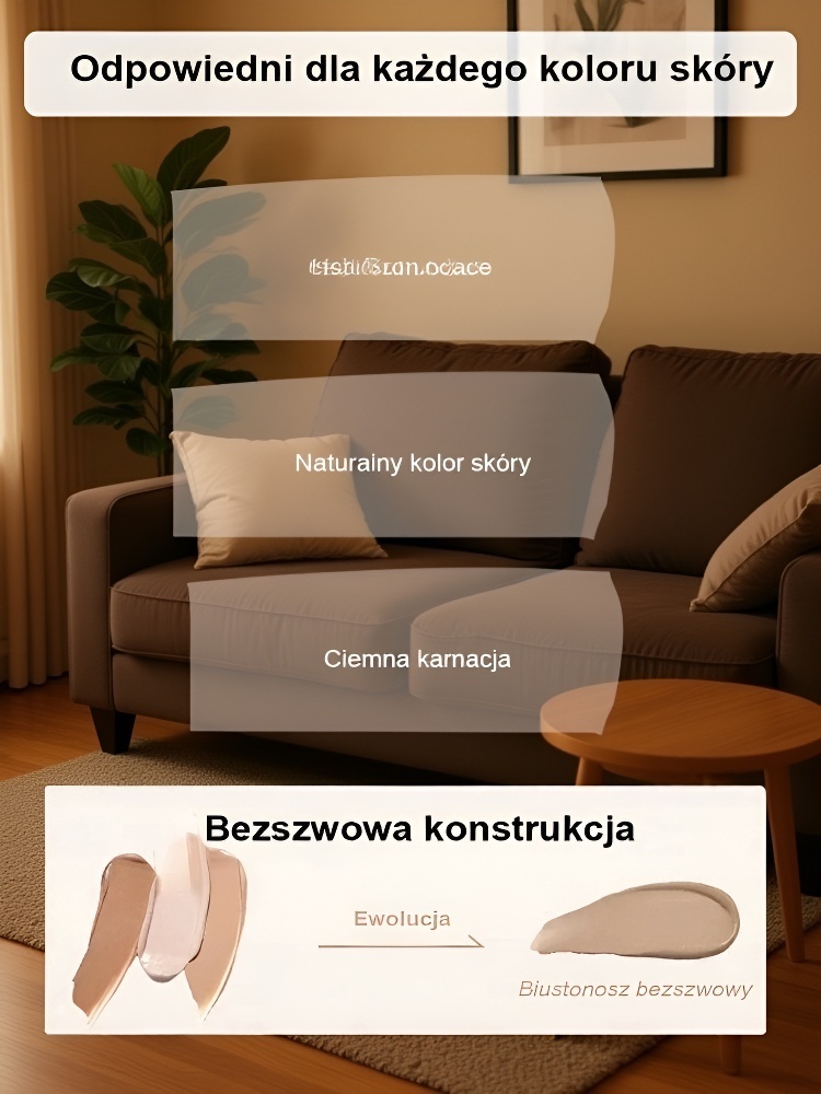 Niewidoczny biustonosz zmniejszający biust.