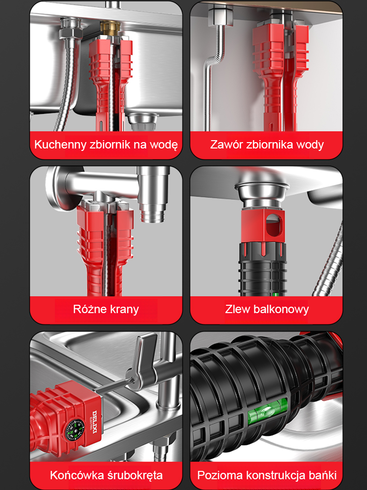 Klucz do zlewów z wieloma specyfikacjami