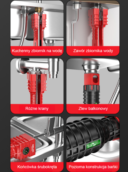 Klucz do zlewów z wieloma specyfikacjami