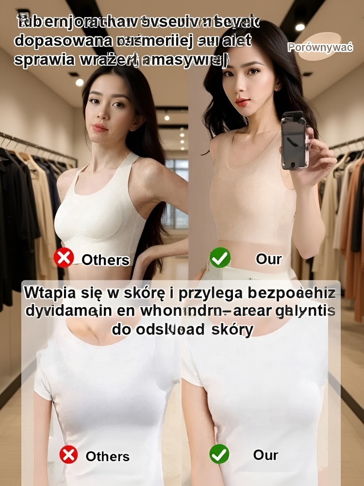 Niewidoczny biustonosz zmniejszający biust.