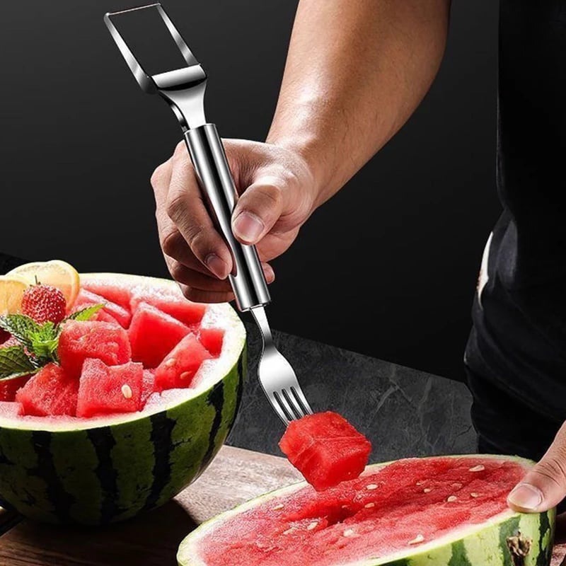 Effortless Fruit Prep✨ 2-in-1 Fruit Cutter & Fork – For Quick and Easy Fruit Serving!