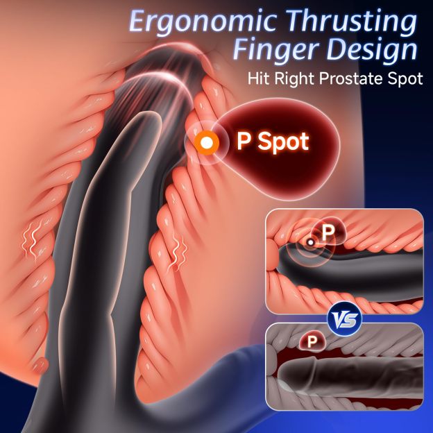🔥Brandneues, per App steuerbares Prostata-Massagegerät, Analspielzeug mit Gleitring, Analplug-Penisring mit 9 Vibrationsstufen.💪