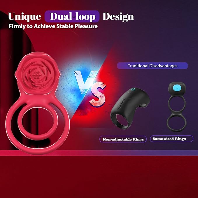 🌹Rose Lock Semen Ring Massager⭕