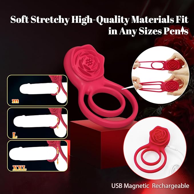 🌹Rose Lock Semen Ring Massager⭕