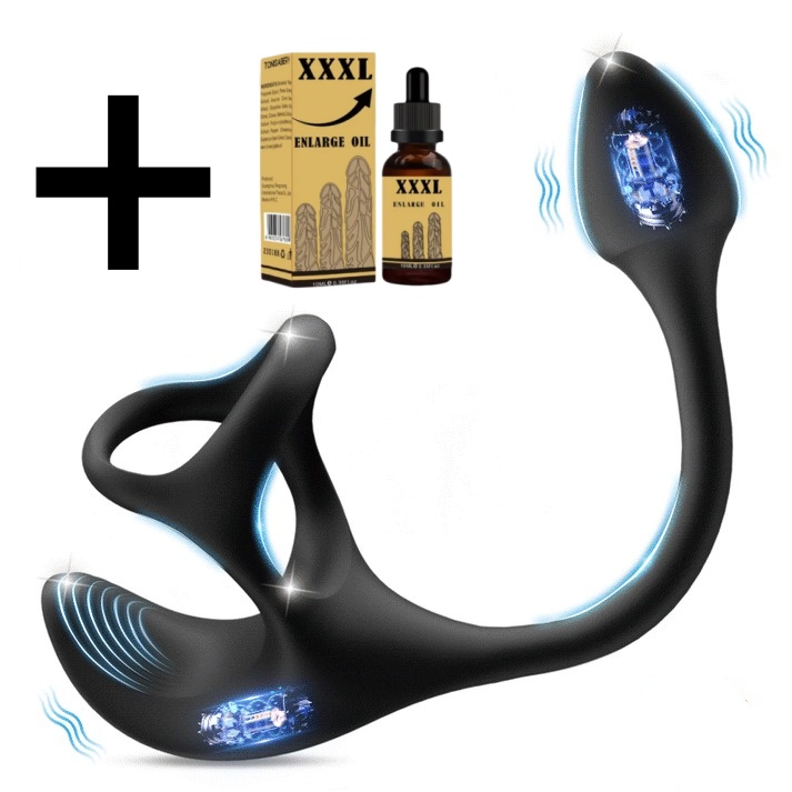 🔥Seer™😍9-Speed ​​Prostate Massager, Anal Plug Testicular Massager, Penile Ring Vibrator