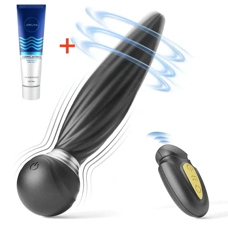 👑7 Vibrating & 7 Head Rotating Remote Prostate Anal Butt Plug