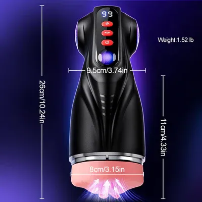 Medusa-3 Sleeves Pocket Pussy Penis Pump with 9 Sucking & 9 Vibrating Male Masturbator