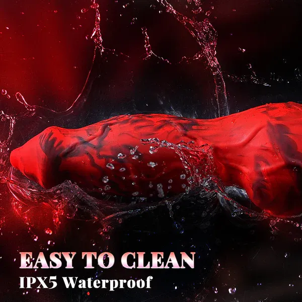 👑Heating 8 Telescopic Vibrations Knotted Beastly Dildo💖