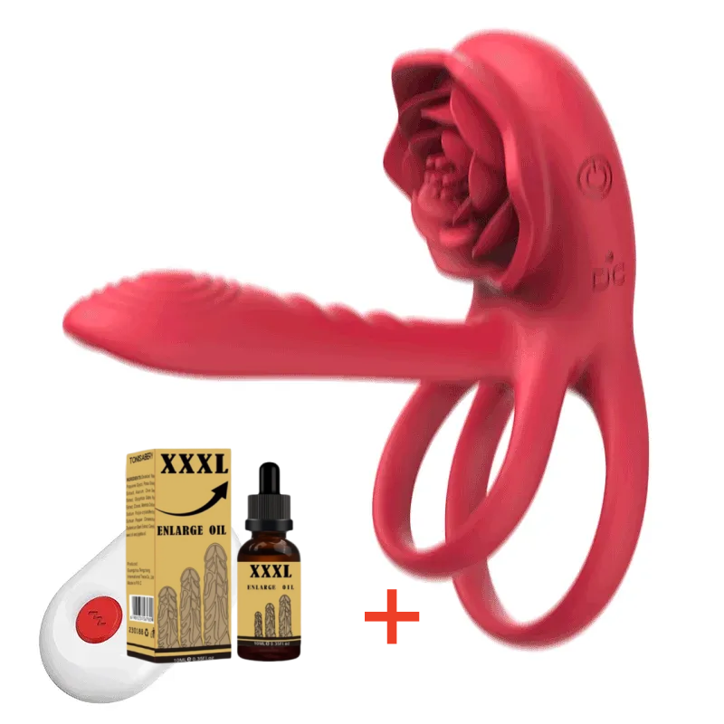 💥2024 Couples Carnival Series-👑Double penis ring adult rose toy