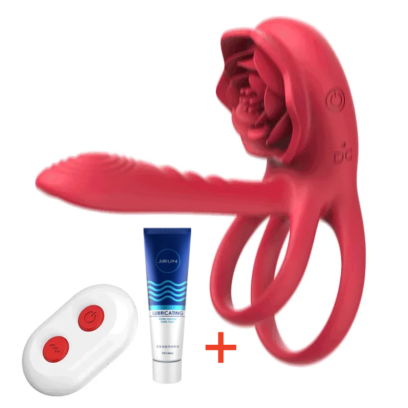 💥2024 Couples Carnival Series-👑Double penis ring adult rose toy