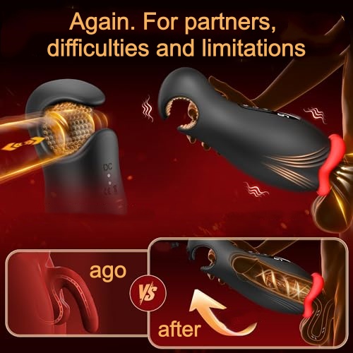 9 vibration modes and 4 suction modes; an oral sex simulating male masturbator.