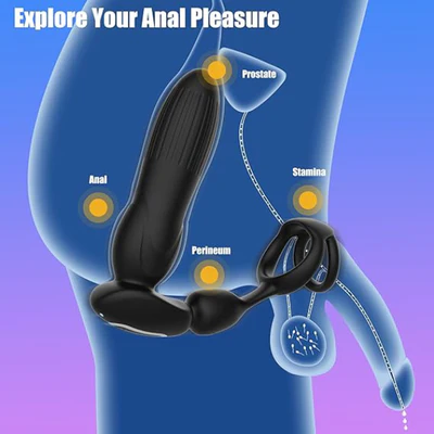 💥Year-end promotions😍Anal dilation and prostate massager with 3 propulsion and dilation modes and 9 vibration modes