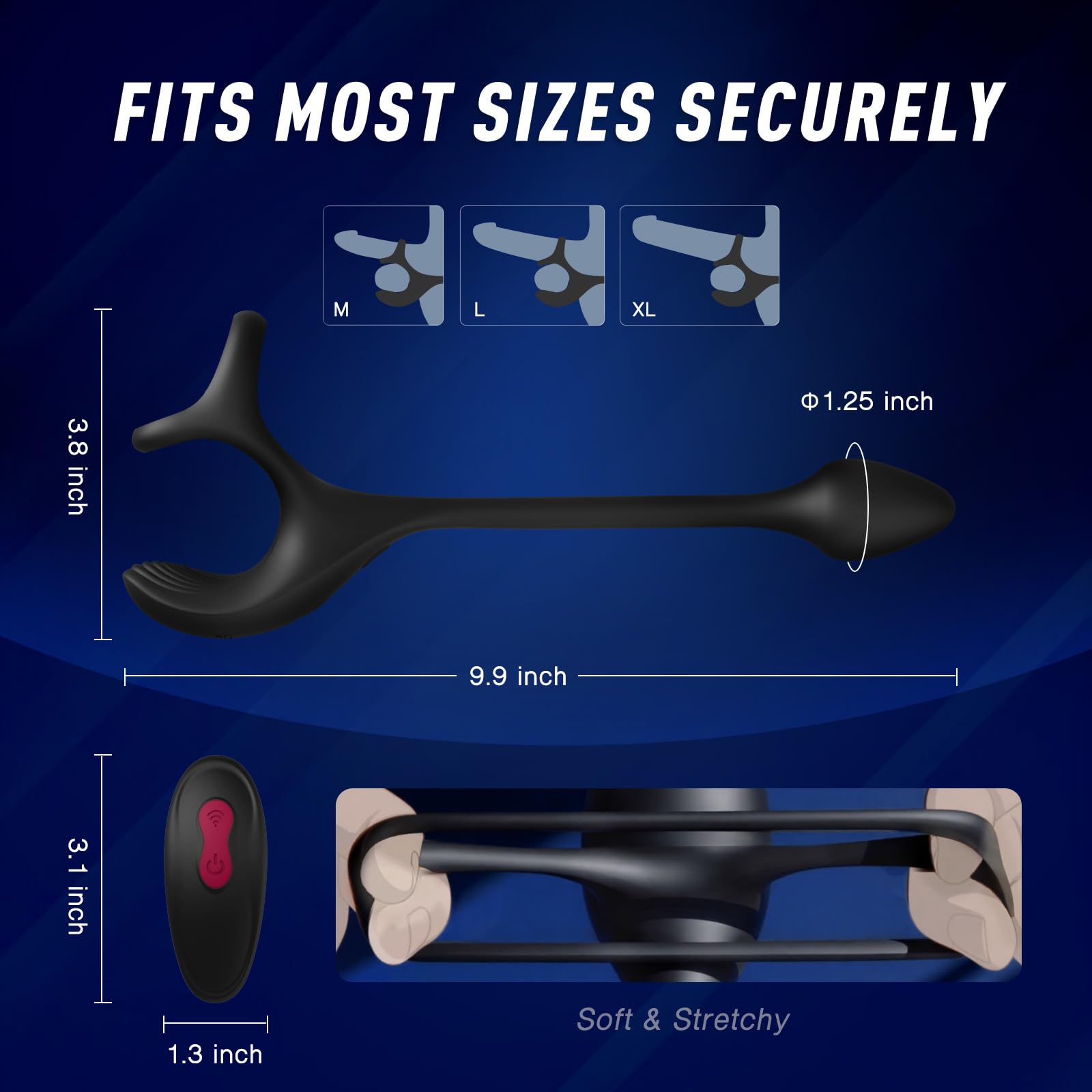 💥BIG-SALE😍99 Speed-controlled anal plug vibrator, testicular massage penile ring vibrator