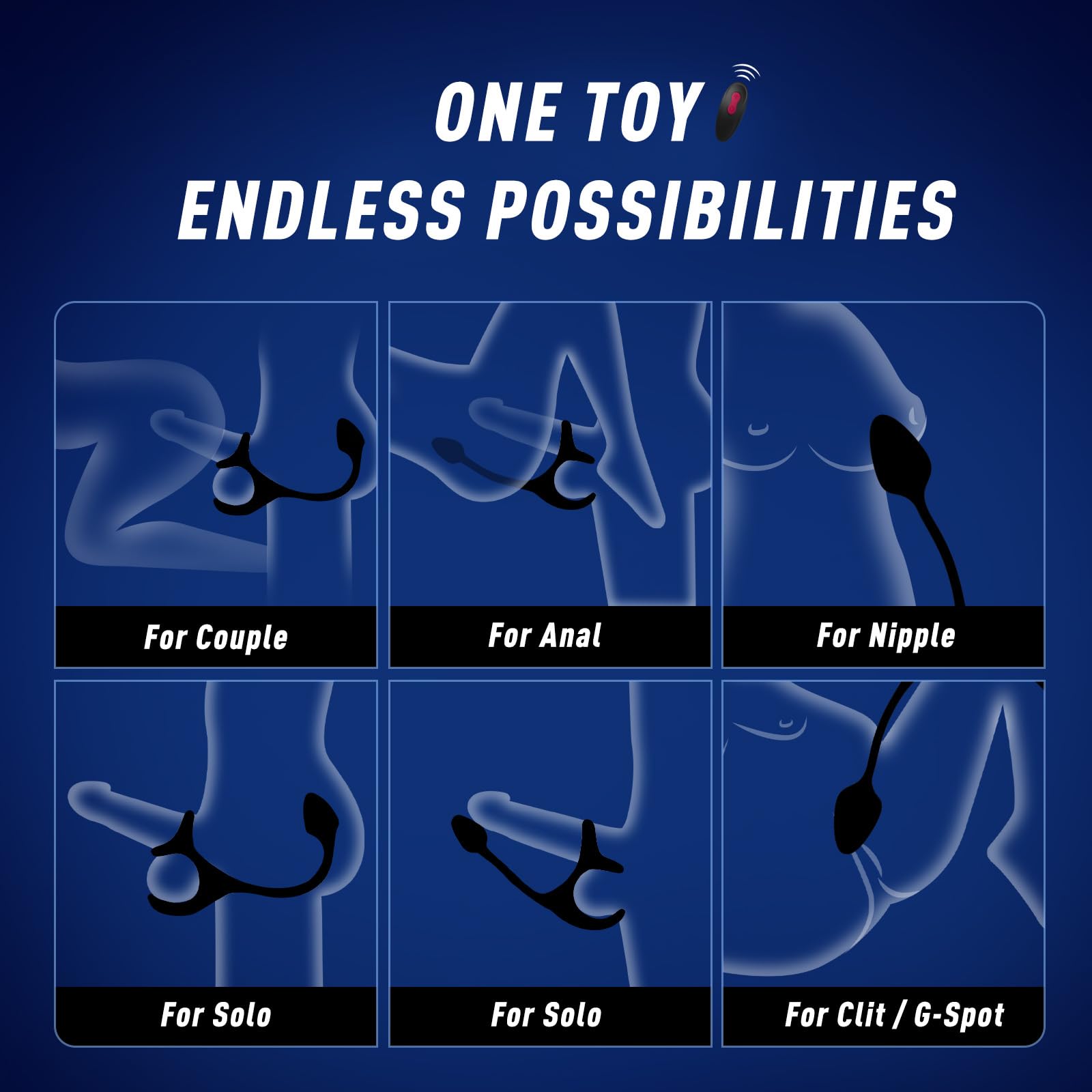 💥BIG-SALE😍99 Speed-controlled anal plug vibrator, testicular massage penile ring vibrator