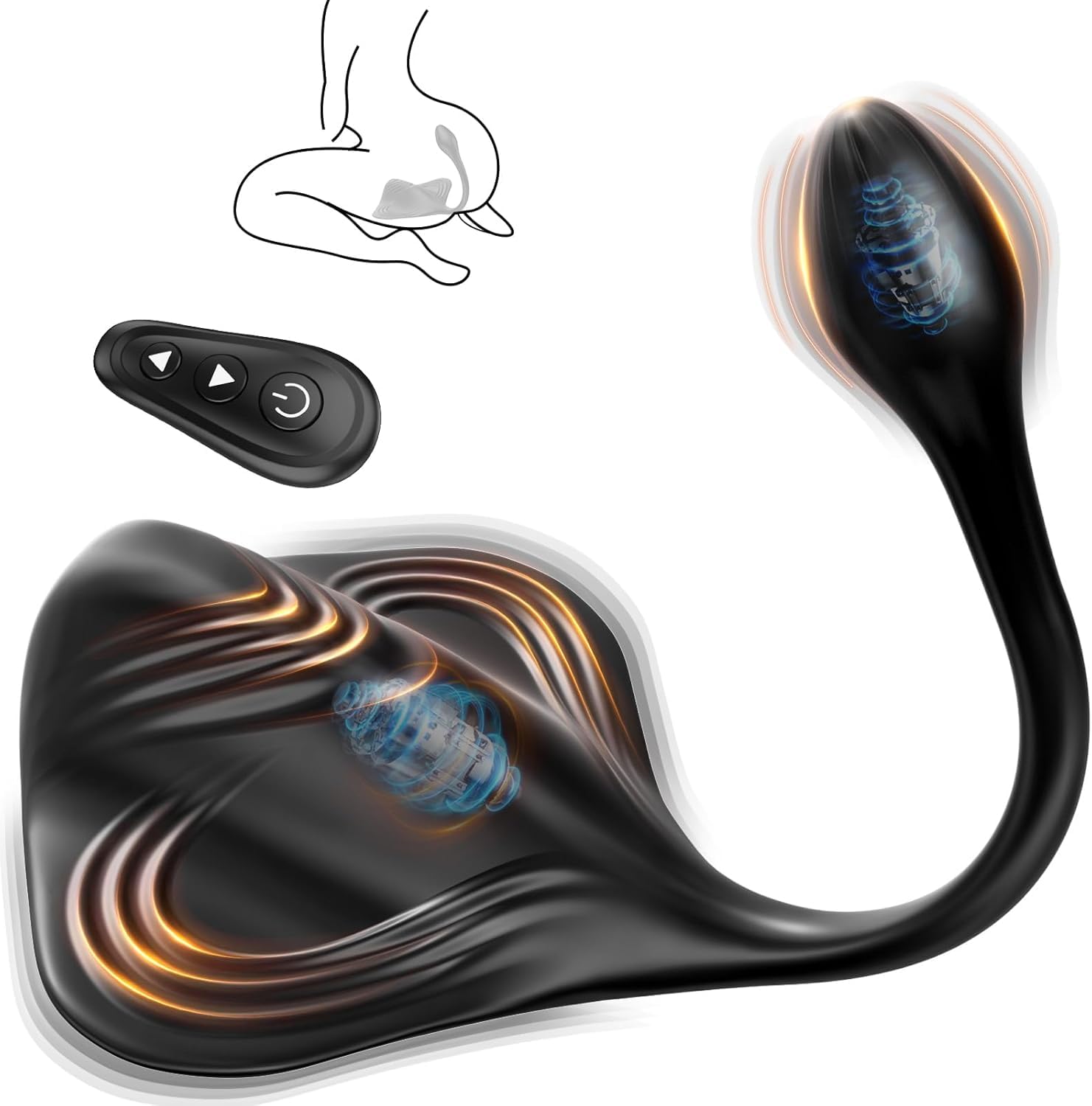 Prostate massager, sit-on type anal plug stimulator