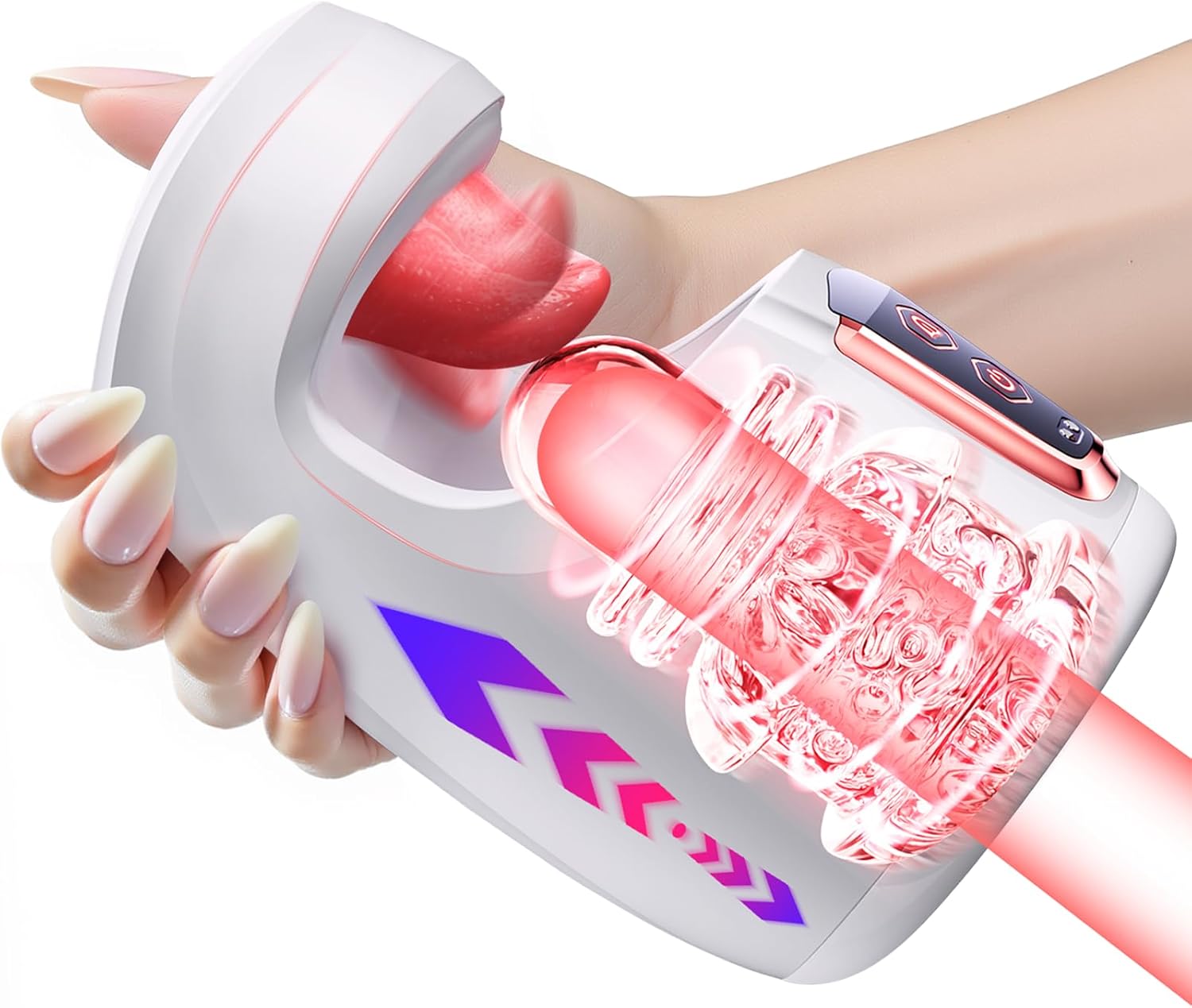 💥💥 Blowjob Queen 10 Tapping Thrusting Male Glans Training Stimulator